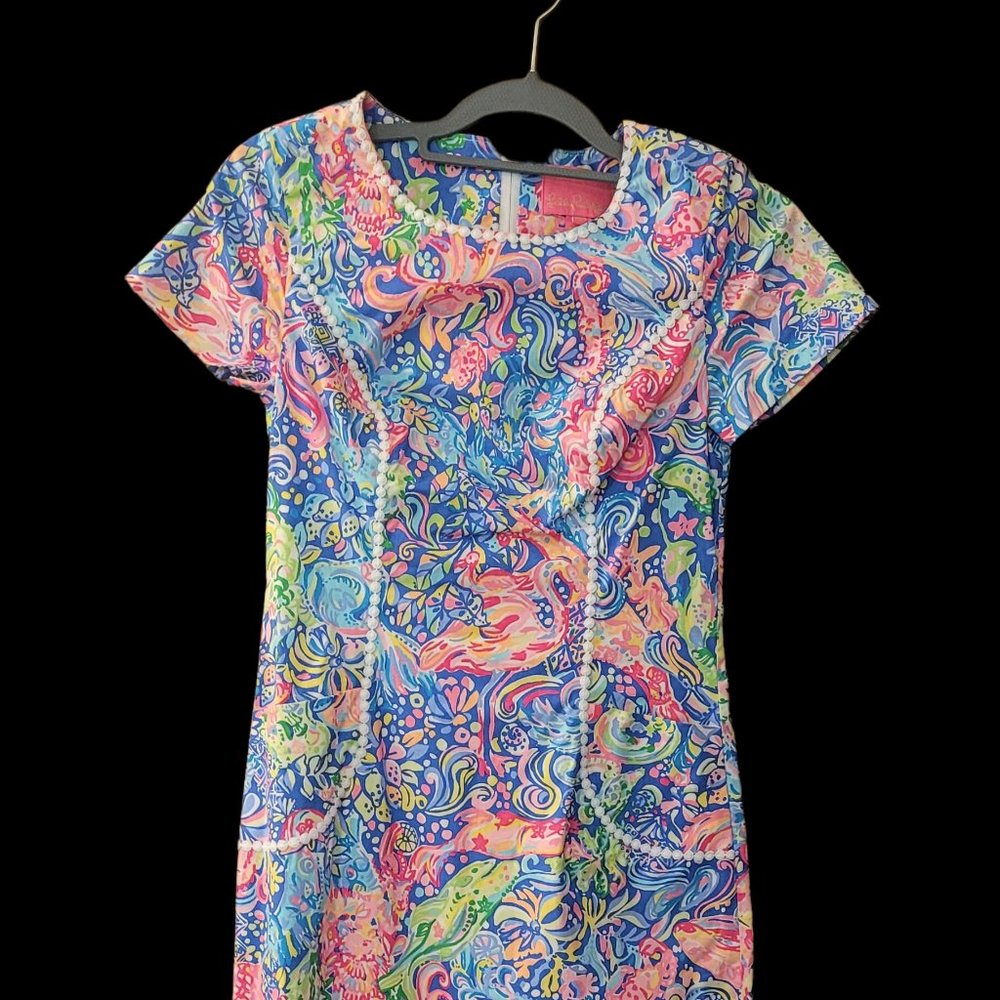 Lilly Pulitzer Cotton Stretch Fitted Shift Dress (Size 00)
